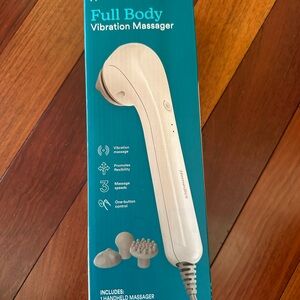 NWT Homedics White Vibration Massager with Attachments